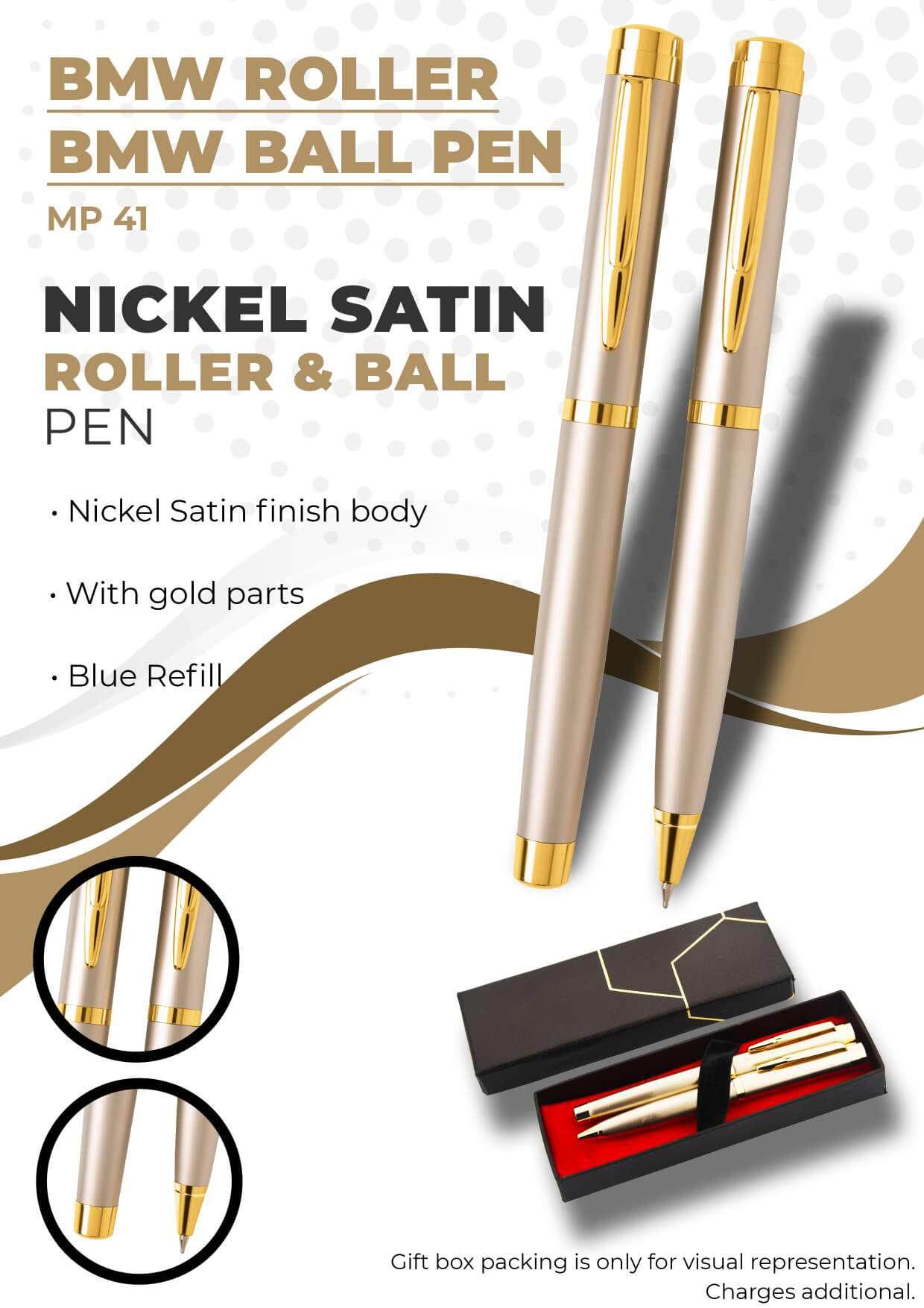 Nickel Satin Roller & Ball Pen Nickel Satin Roller & Ball Pen